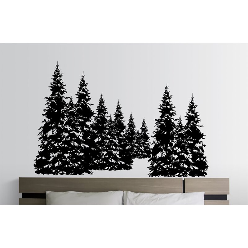 Millwood Pines Pine Evergreen  Tree Forest Vinyl Wall Decal  